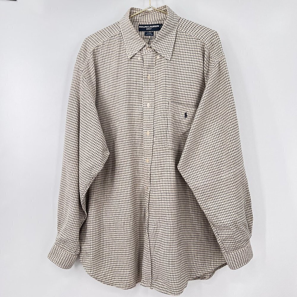Ralph Lauren Golf Mens Plaid Long Sleeve Shirt
